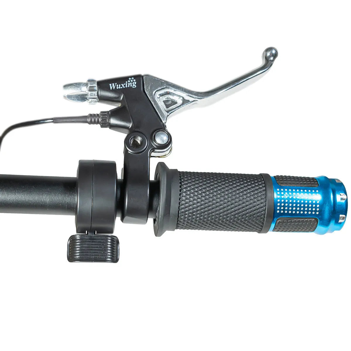 Electric vehicle handlebar section body in blue red silver yellow with PC ABS material and 5-core wire