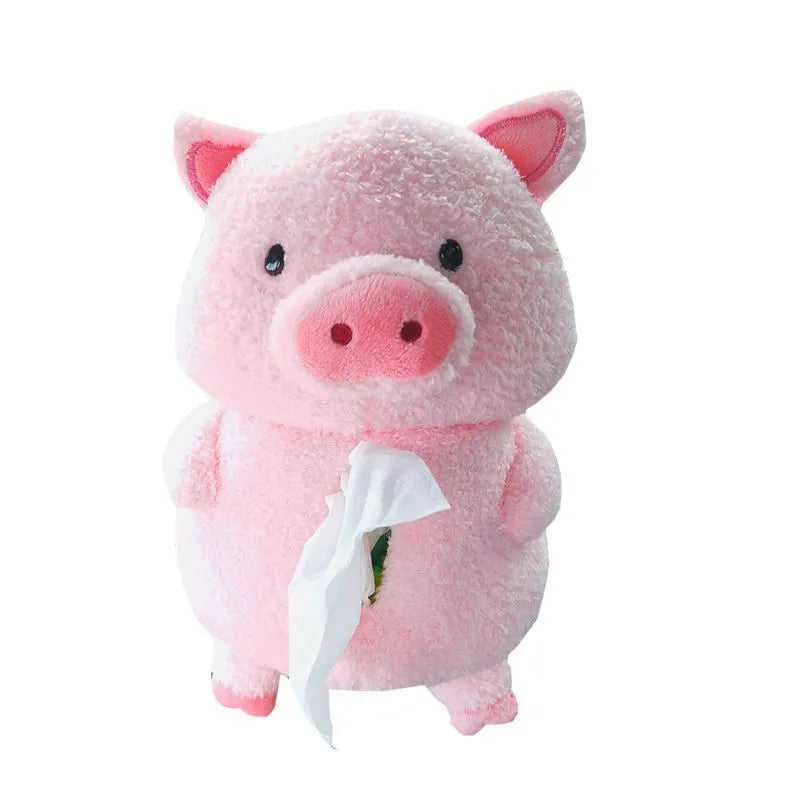 Plush cartoon lamb tissue box cover for car and home decoration