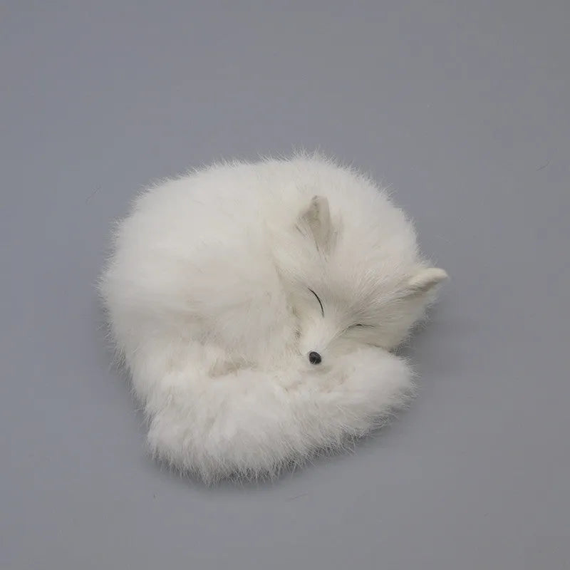 Artificial fox fur decorative ornament in red, white or yellow measuring 15cm long