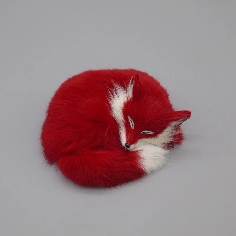 Artificial fox fur decorative ornament in red, white or yellow measuring 15cm long