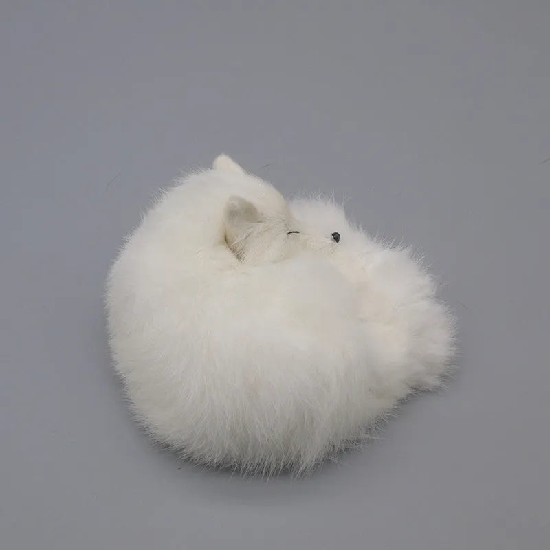 Artificial fox fur decorative ornament in red, white or yellow measuring 15cm long