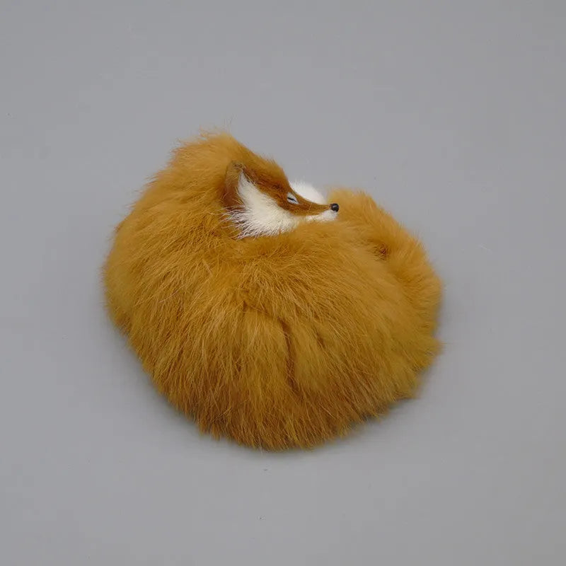 Artificial fox fur decorative ornament in red, white or yellow measuring 15cm long