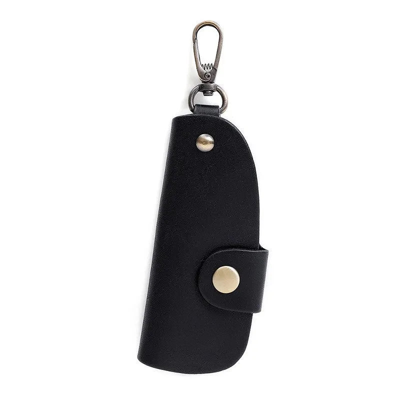 Genuine leather car key case in K108 Black, Brown, Coffee and Purplish Red colours