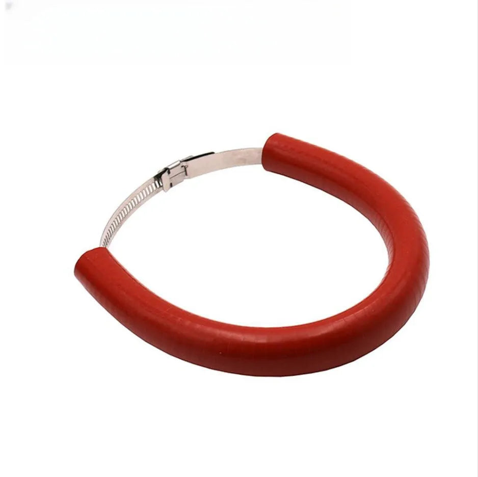 Universal motorcycle exhaust pipe gasket anti-drop wring in black, blue, and orange colour options.