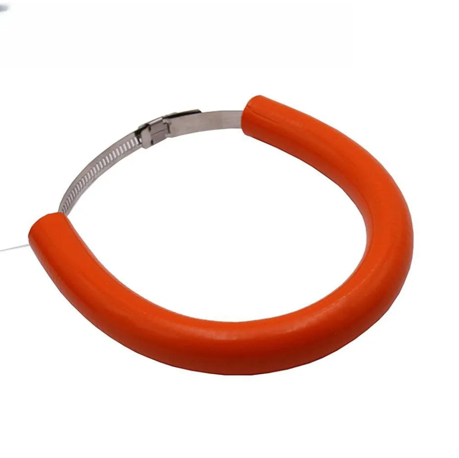 Universal motorcycle exhaust pipe gasket anti-drop wring in black, blue, and orange colour options.