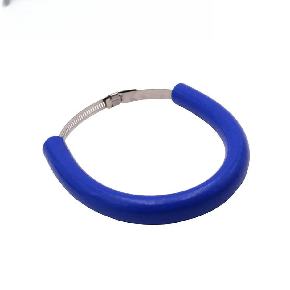 Universal motorcycle exhaust pipe gasket anti-drop wring in black, blue, and orange colour options.