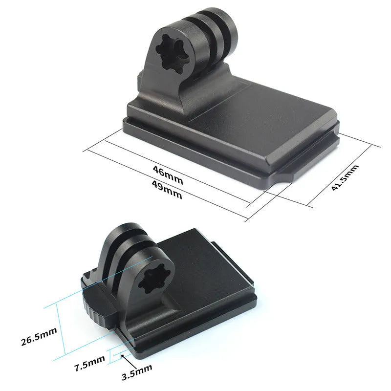 Black aluminium alloy helmet holder extension rod with quick-release bracket for GoPro 3 and GoPro 4 cameras