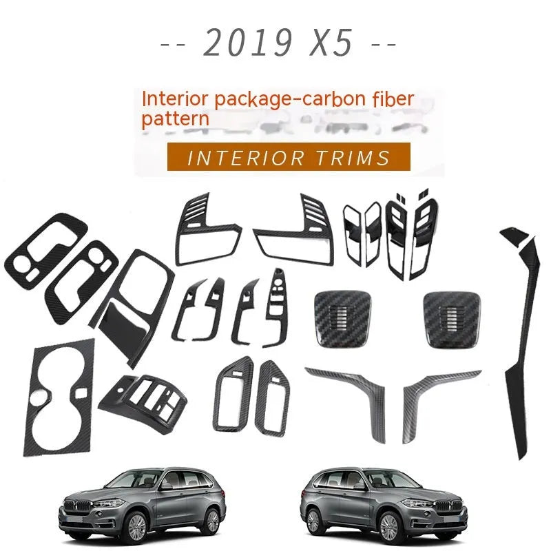 Black ABS plastic centre console trim for 2019 BMW X5 air outlet control panel