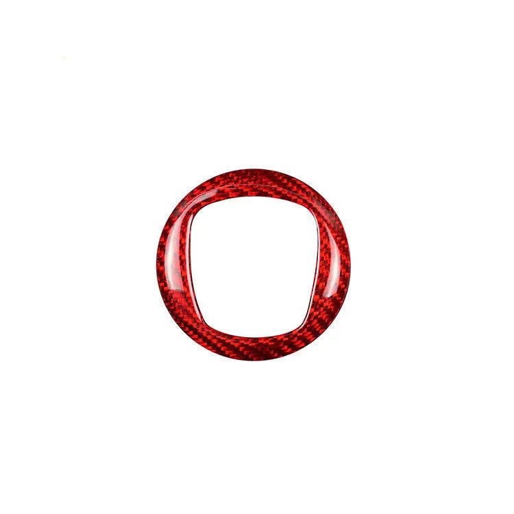 Real dry carbon fibre steering wheel decorative sticker frame in black or red