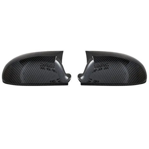 Volkswagen Sagitar car mirror reflector shell pair in horn bright black plastic