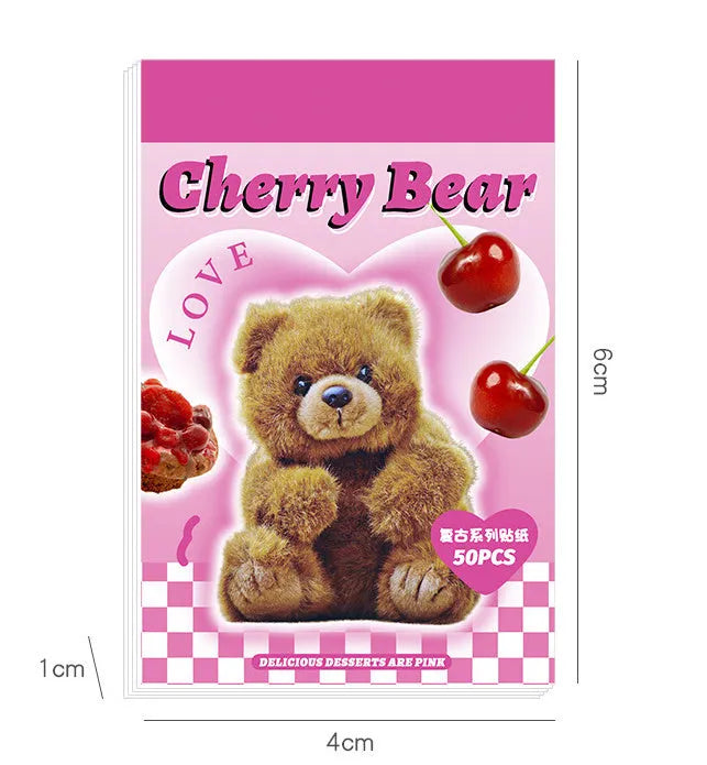 Copper board paper cartoon sticker book open showing 4x6cm sheets in various colours.