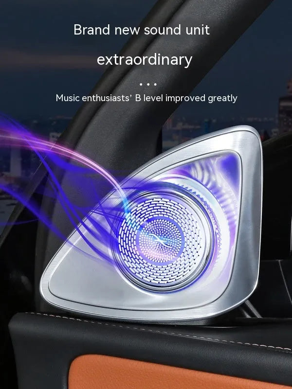 Mercedes-Benz GLC X254 door speakers with rotating Burmester-style tweeters in ABS housing