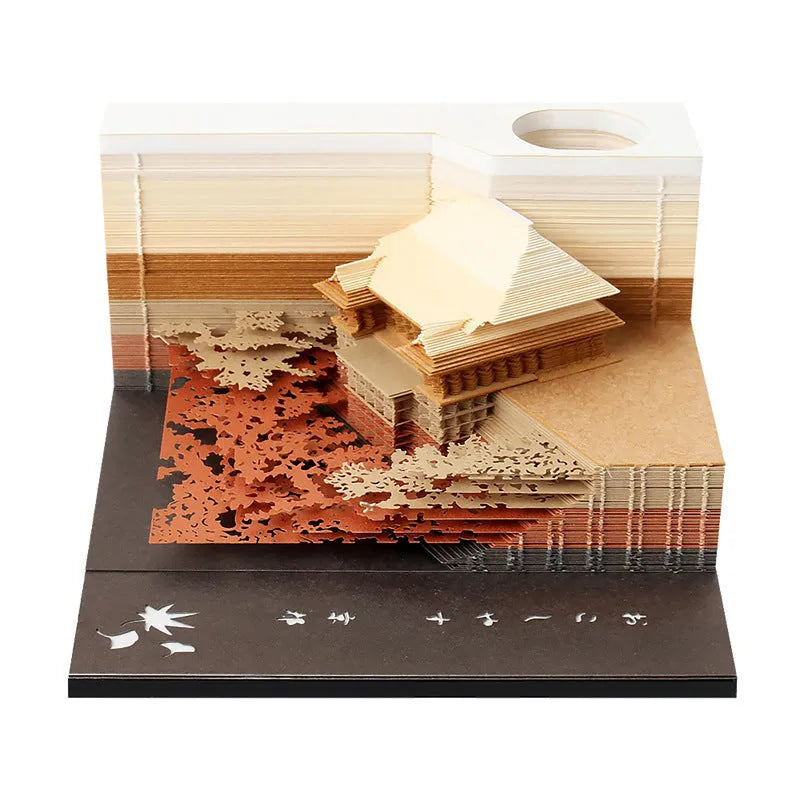 One Piece anime architecture sticky notes showing 80x45mm craft paper notepad with cartoon building designs