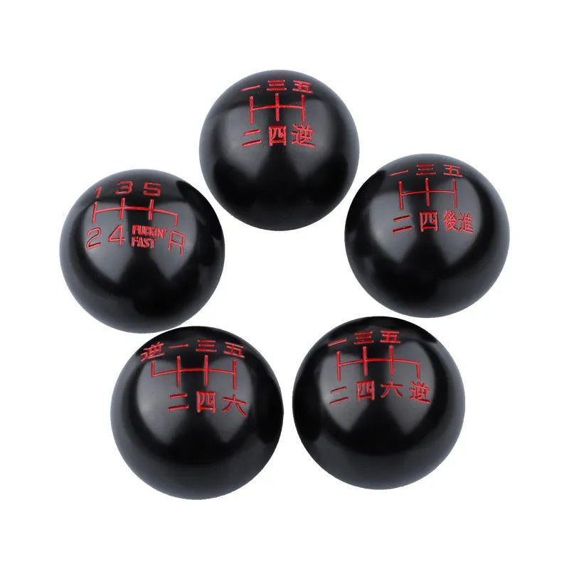 Aluminium alloy round car gear shift head with multiple finish style options