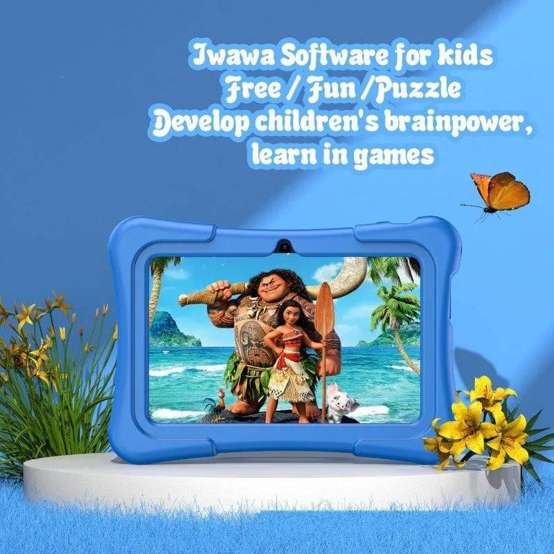 7-inch children's tablet with Android 12, Allwinner A133, IPS screen, available in pink or blue
