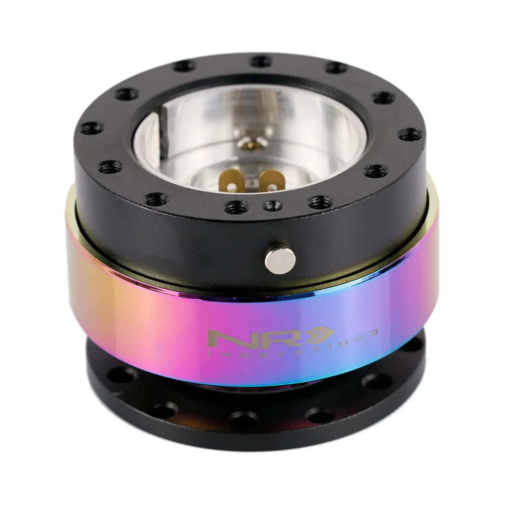 Colourful car steering wheel quick-release device with lockable connection base and heightening insole