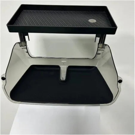 Black ABS plastic storage organiser tray for Tesla Model 3 and Y centre console.