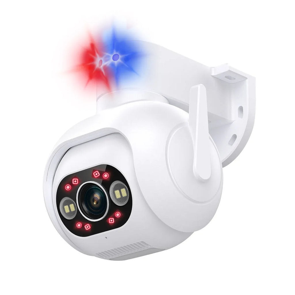 Smart colour night vision security camera with wall mount bracket and 4MP resolution
