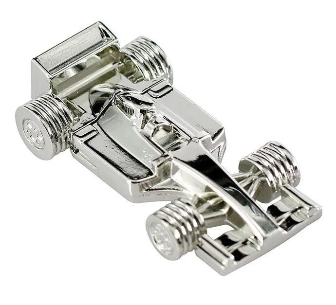 Silver hand-made car model USB flash drive with USB 2.0 and push-and-pull plastic shell