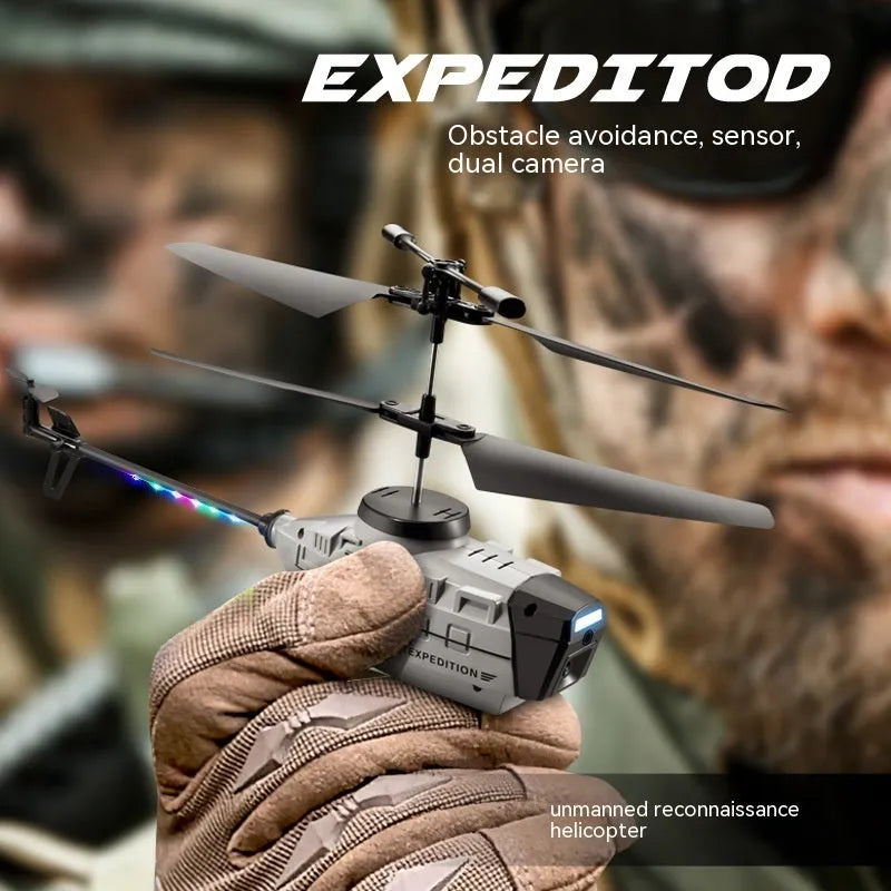 Heifeng grey and gold plastic reconnaissance UAV helicopter drone with remote control