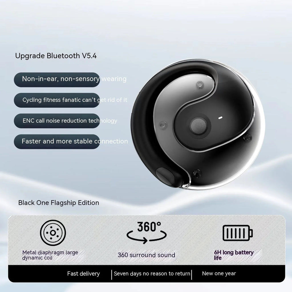 JM13 wireless ear hook sports headphones in black or skin colour with ABS build and 10m range