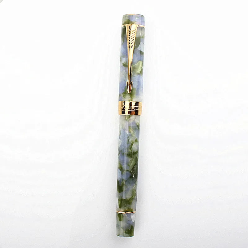 Deep bath green metal pen showing 0.5mm, 0.7mm, and 1.0mm tip size options