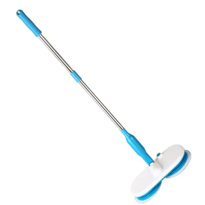 Wireless electric floor cleaning mop with multiple washable microfiber, polishing, and scrubbing pads