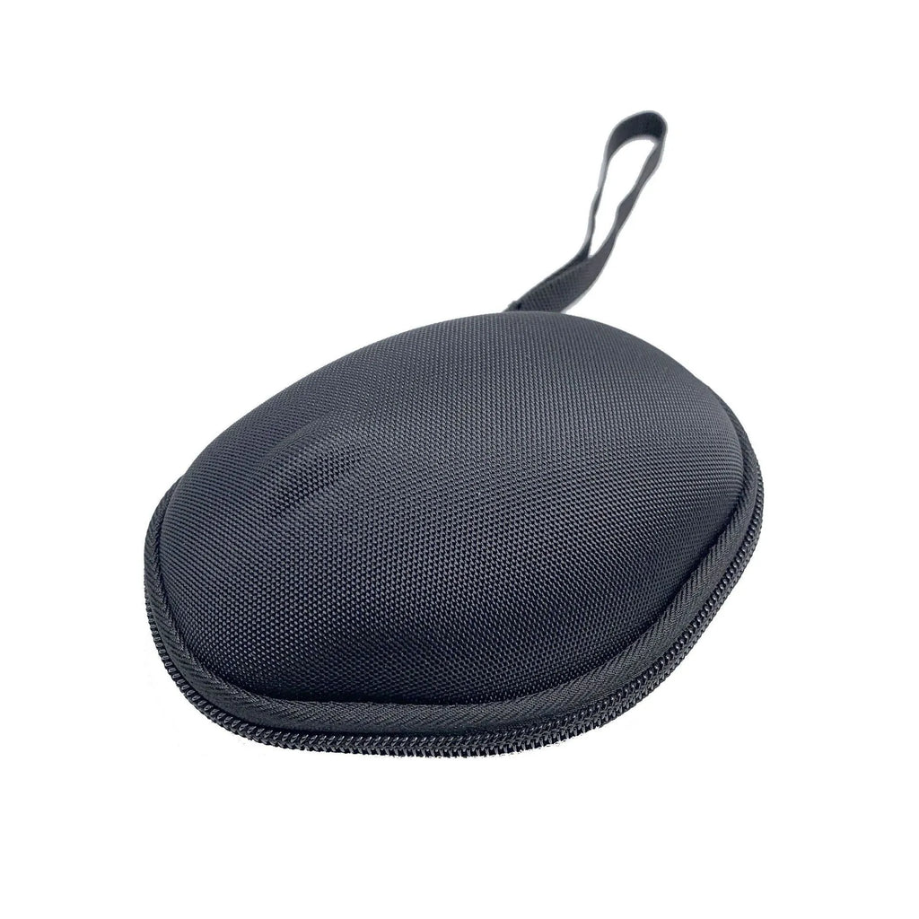 Black and grey Logitech M720 mouse protective storage sleeve measuring 14x9.8x5.5 cm