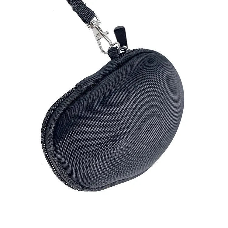 Black and grey Logitech M720 mouse protective storage sleeve measuring 14x9.8x5.5 cm