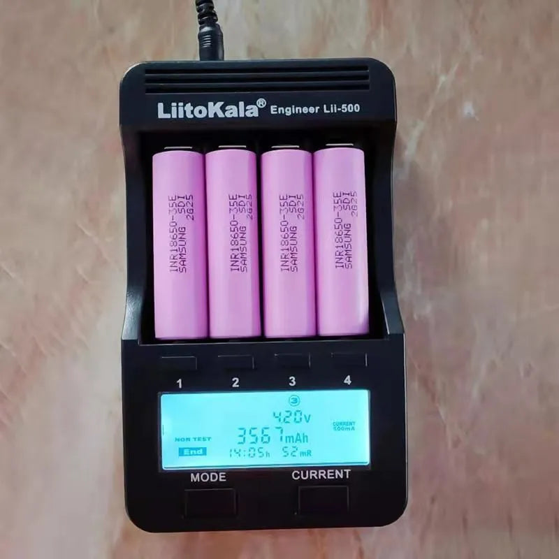 INR18650-35E 3500mAh 3.7V lithium battery cell 18.5mm x 65.2mm