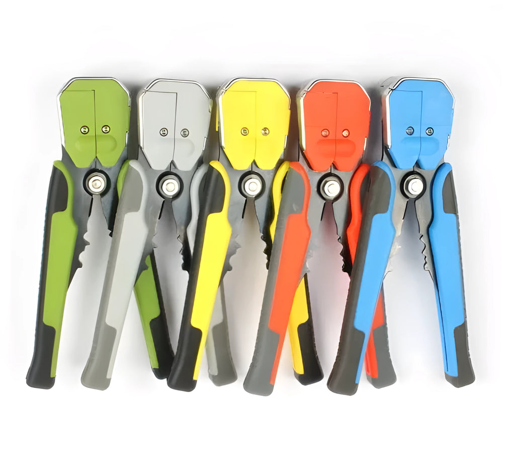 Yellow automatic wire stripper crimping plier 3-in-1 multitool for 10-24 AWG cables