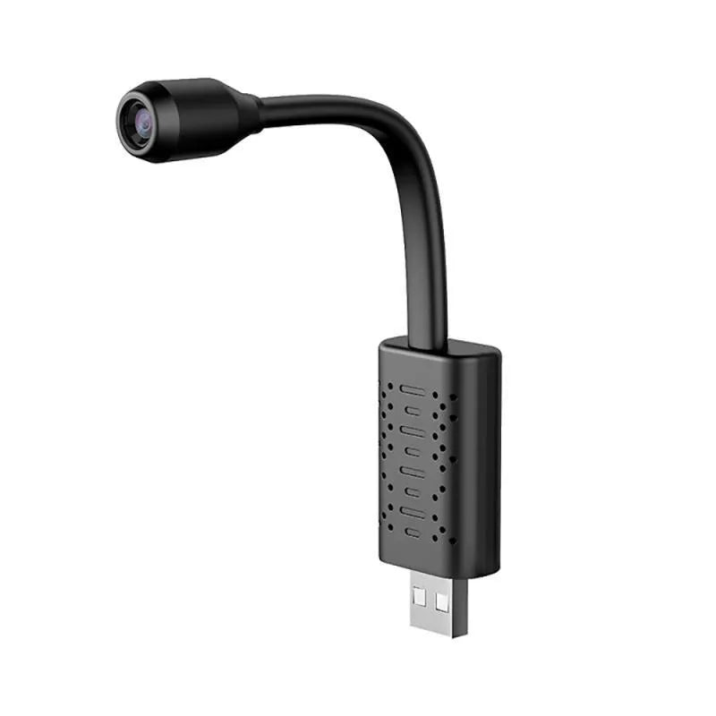 V380 wireless USB HD security camera in black casing measuring 158mm long