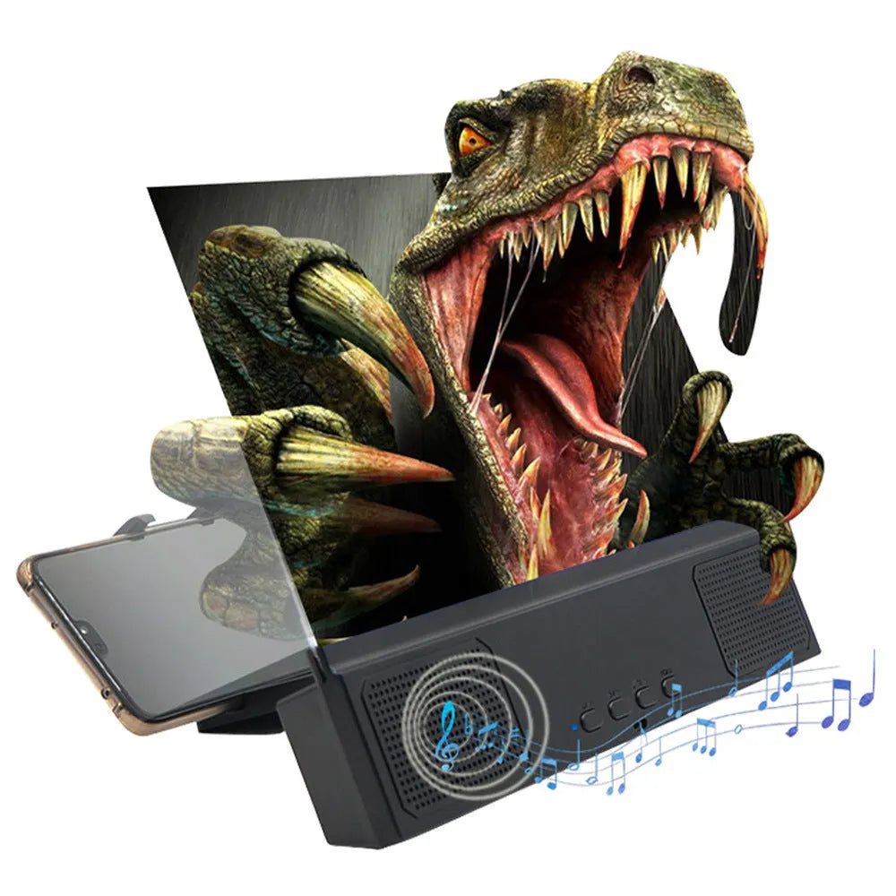 12-inch mobile phone screen amplifier with ABS casing and built-in speaker.