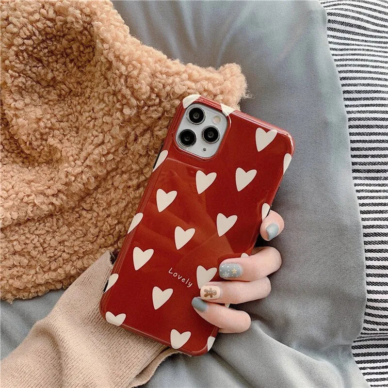 Love glossy TPU phone case in solid colour for Apple iPhone, back cover view