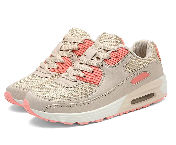 Women's casual shoes with 3.5cm heel in beige orange, grey, and pink purple colours