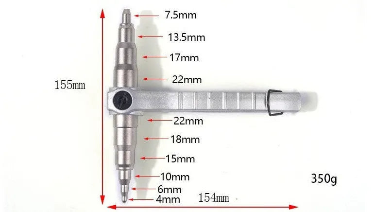 Manual air conditioner tube expander tool with alloy steel construction for 6-22mm refrigeration work