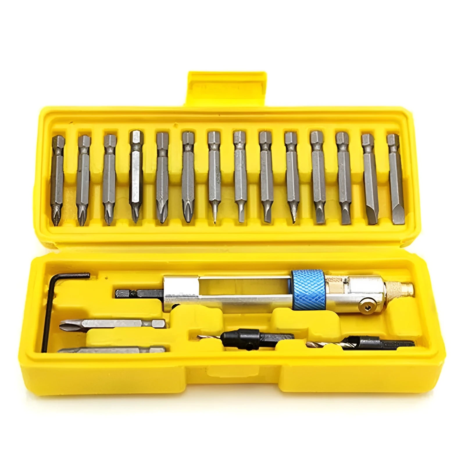Half Time Drill magnetic screwdriver attachment kit with swivel head and 18 assorted bits