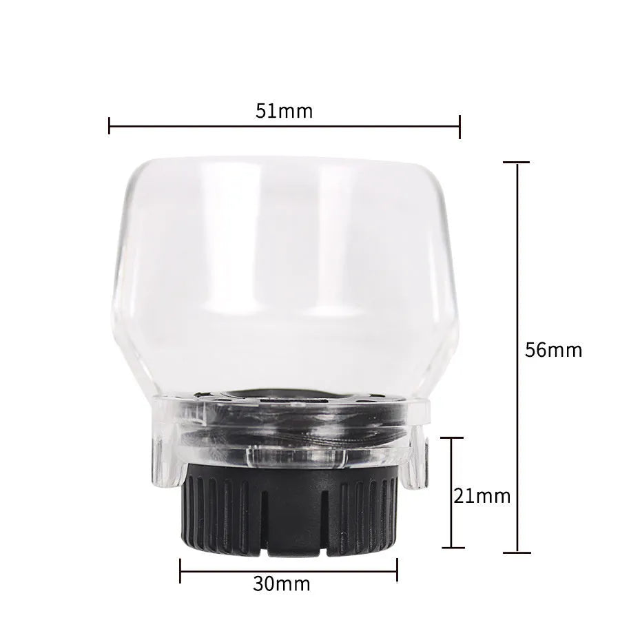 Transparent plastic safety face shield for Delta electric grinding machines with 17.5-19mm thread port