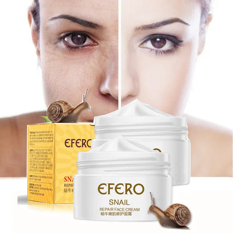 30g snail face cream moisturiser in jar for dry and normal skin, brightening and pore care