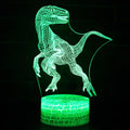 Dinosaur 3D night light with acrylic light guide plate, ABS base, touch switch and remote control option
