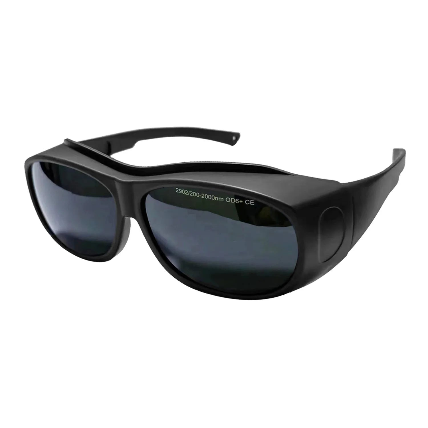 Single-piece laser safety goggles for 200-2000nm wavelength protection in photon skin rejuvenation and welding