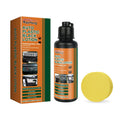 Car black plastic polishing paste tube 3.5x13.5cm with sponge applicator 6.5x2x6.5cm