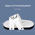 White corrugated paper cat scratch board with slipper-style design for indoor cat scratching