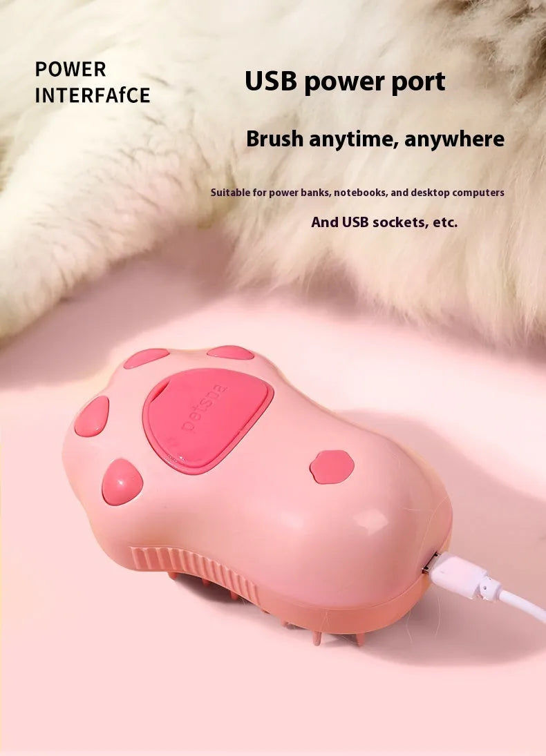 Pet spray massage comb for cats and dogs in ABS and TPR, four colour options