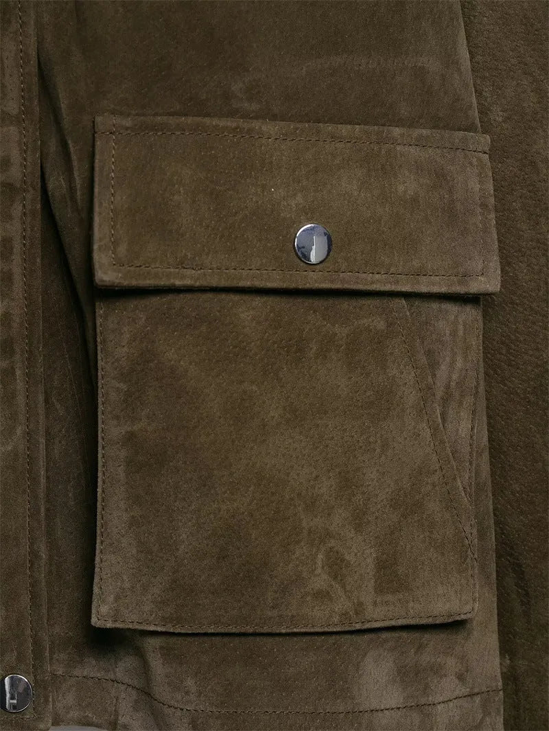 Women's PU fabric jacket in Japanese Korean casual style, shown in picture colour.