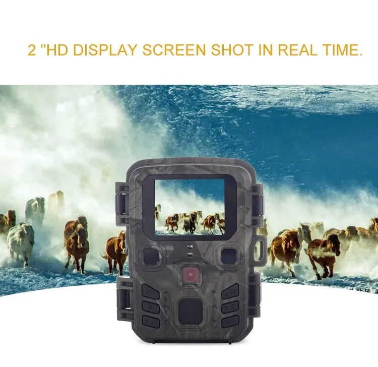 Black infrared night vision monitoring device with plastic housing and TF card slot