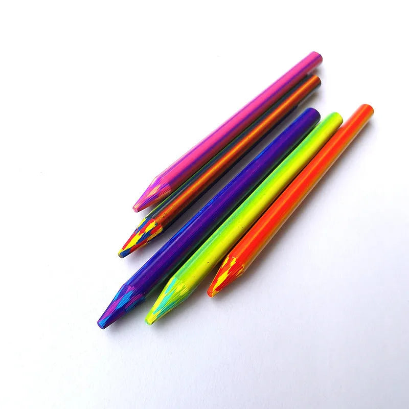 Magic rainbow multicolour pencil lead refill, 5.6mm x 90mm, for 5.6mm activity pen, 5 pcs per tube