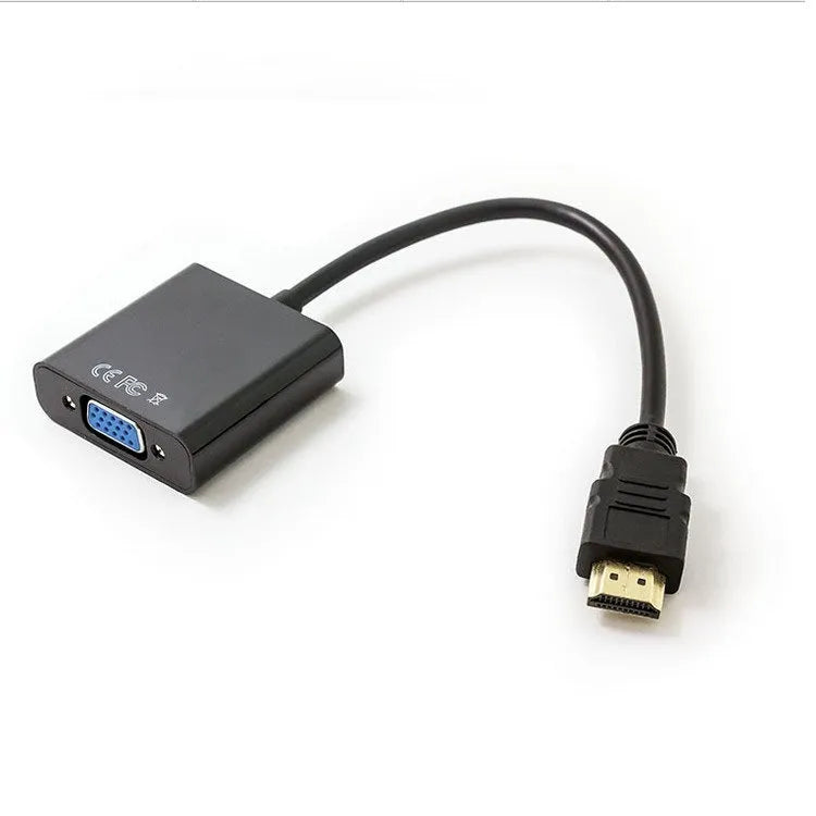HDMI to VGA female adapter cable with 30cm black HDMI cable and white option