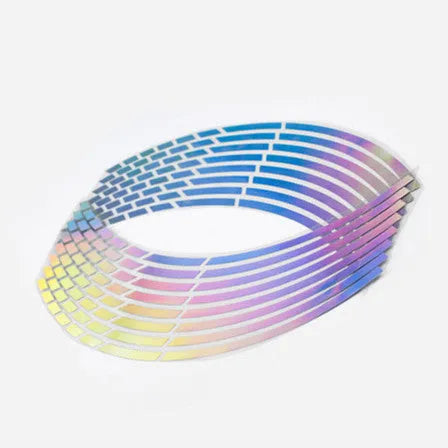 18 inch PVC reflective wheel sticker for car rim and motorcycle wheel hub in multiple colours