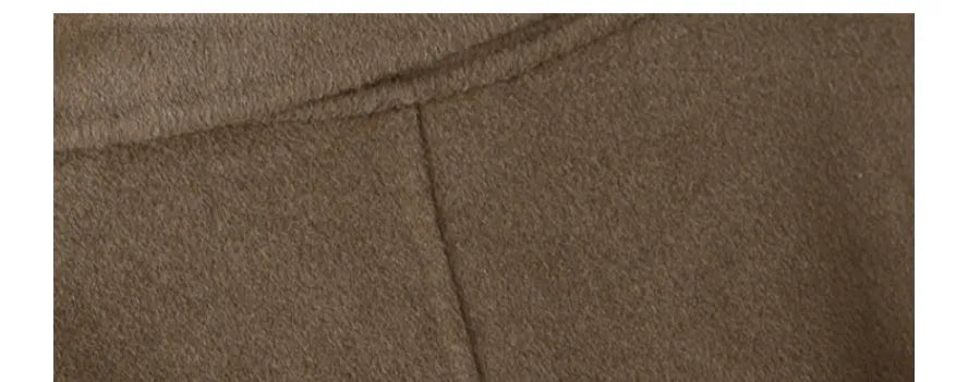 Long wool coat with suit collar in black and caramel colour options for formal wear